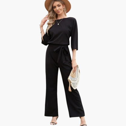 Eulalie | Women’s Waist-Tie Wide-Leg Jumpsuit