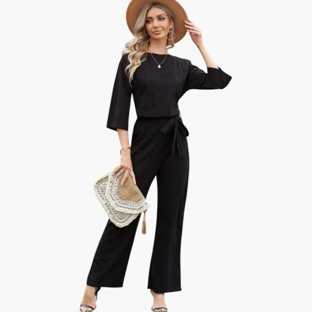 Eulalie | Women’s Waist-Tie Wide-Leg Jumpsuit