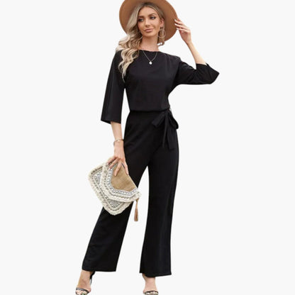 Eulalie | Women’s Waist-Tie Wide-Leg Jumpsuit
