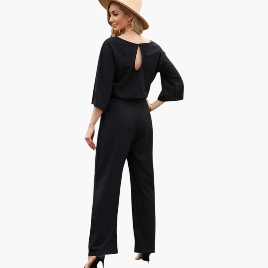 Eulalie | Women’s Waist-Tie Wide-Leg Jumpsuit