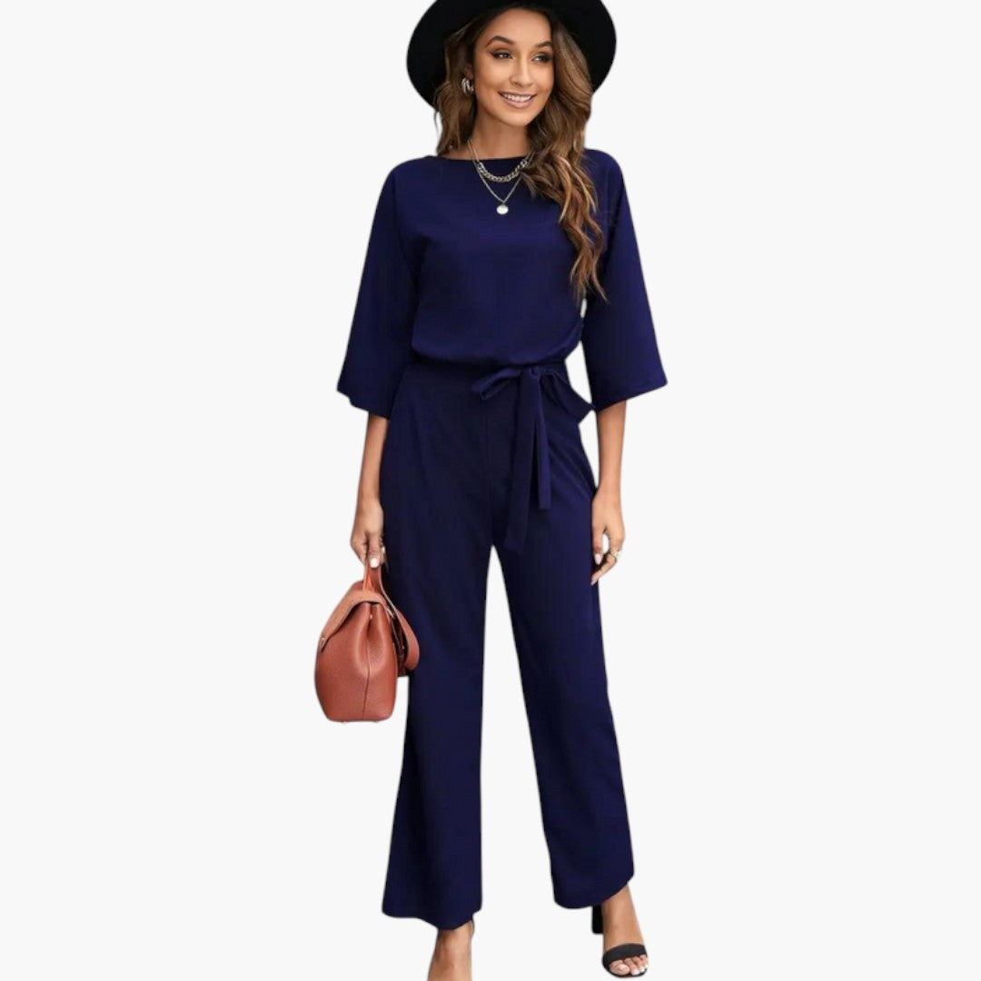 Eulalie | Women’s Waist-Tie Wide-Leg Jumpsuit
