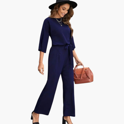 Eulalie | Women’s Waist-Tie Wide-Leg Jumpsuit