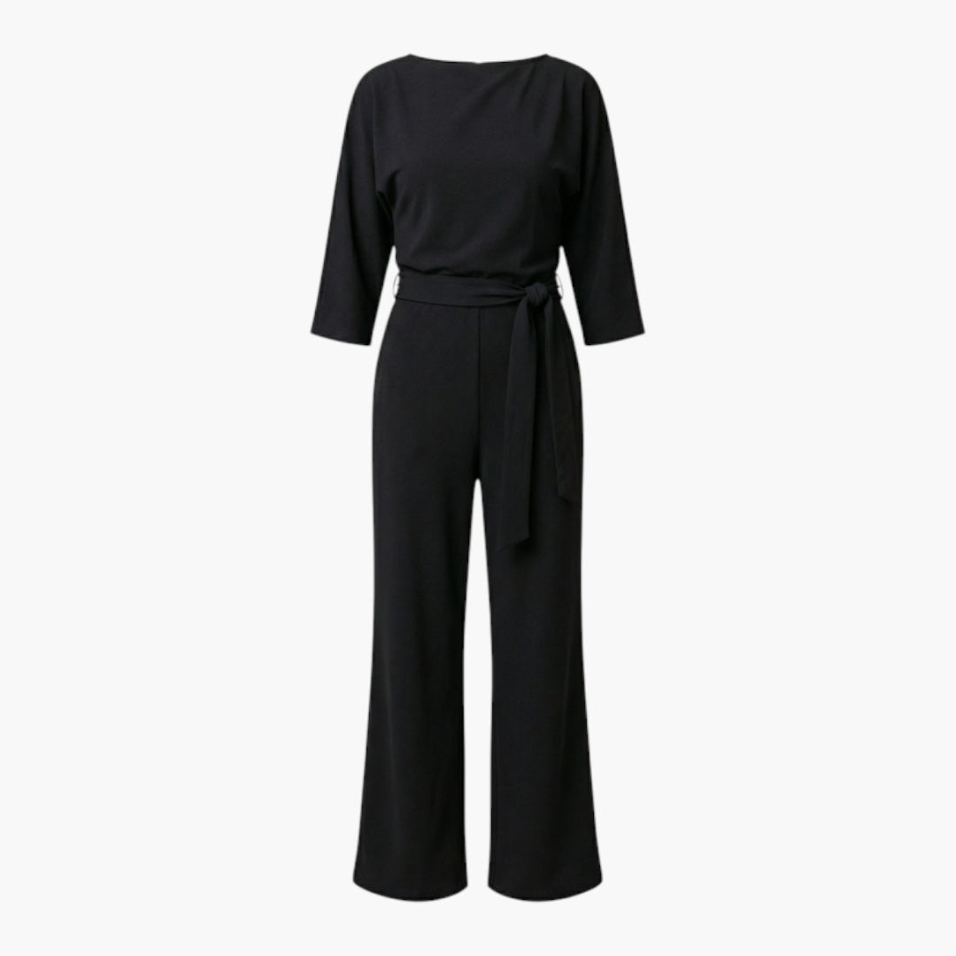 Eulalie | Women’s Waist-Tie Wide-Leg Jumpsuit