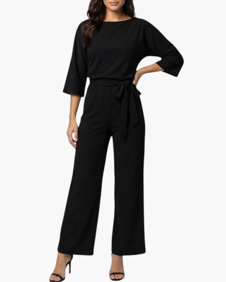 Eulalie | Women’s Waist-Tie Wide-Leg Jumpsuit