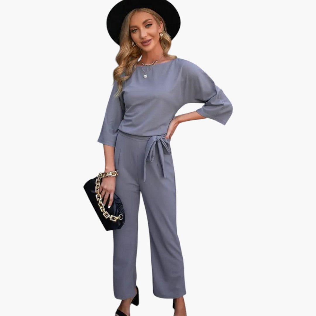 Eulalie | Women’s Waist-Tie Wide-Leg Jumpsuit