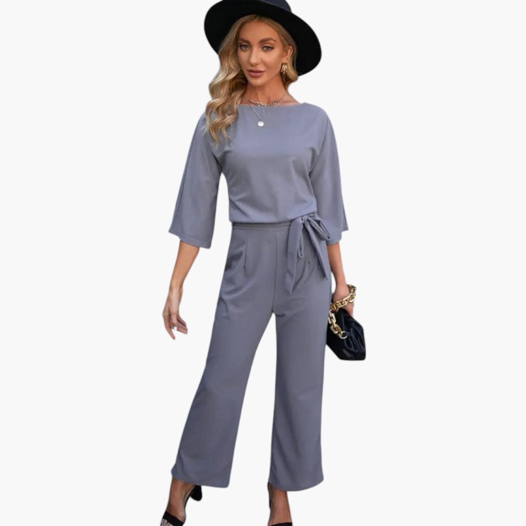 Eulalie | Women’s Waist-Tie Wide-Leg Jumpsuit