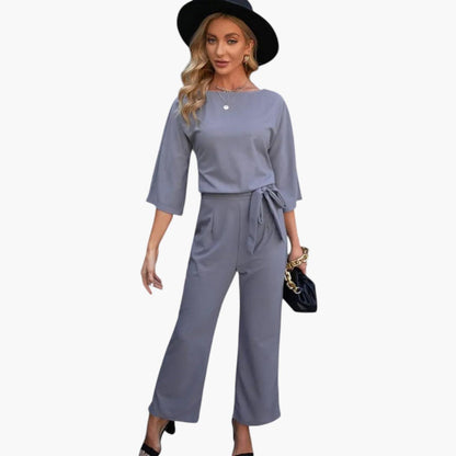 Eulalie | Women’s Waist-Tie Wide-Leg Jumpsuit