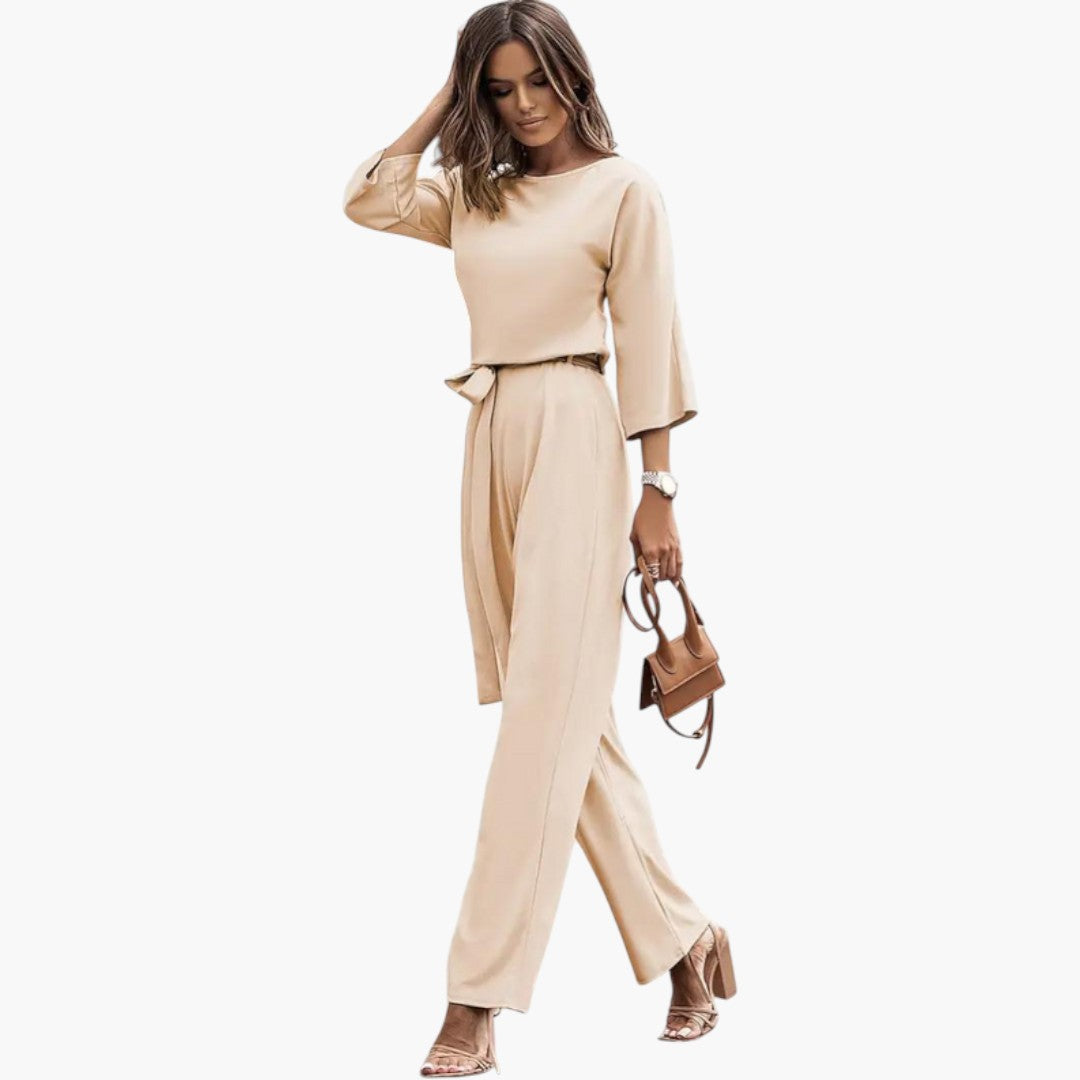 Eulalie | Women’s Waist-Tie Wide-Leg Jumpsuit