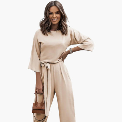 Eulalie | Women’s Waist-Tie Wide-Leg Jumpsuit
