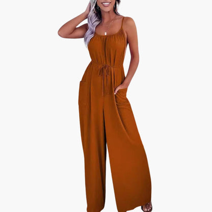 Vesper | Women’s Drawstring Waist Pocket Wide-Leg Jumpsuit