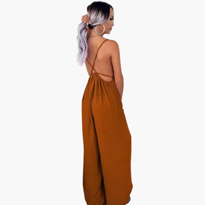 Vesper | Women’s Drawstring Waist Pocket Wide-Leg Jumpsuit