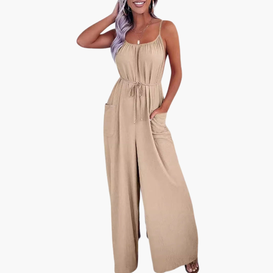 Vesper | Women’s Drawstring Waist Pocket Wide-Leg Jumpsuit