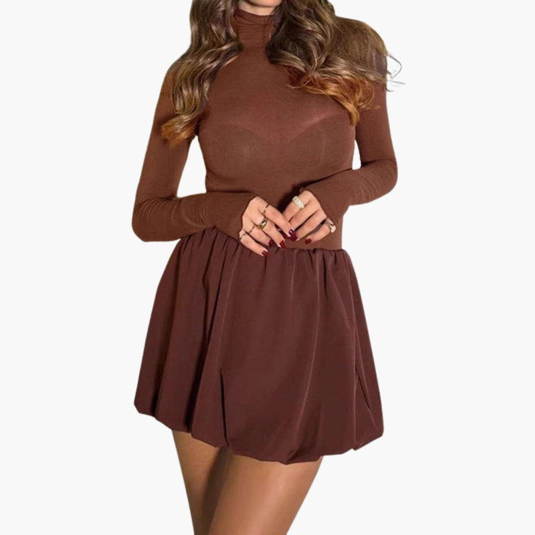 Brynlee | Women’s High Neck Long Sleeve Dress