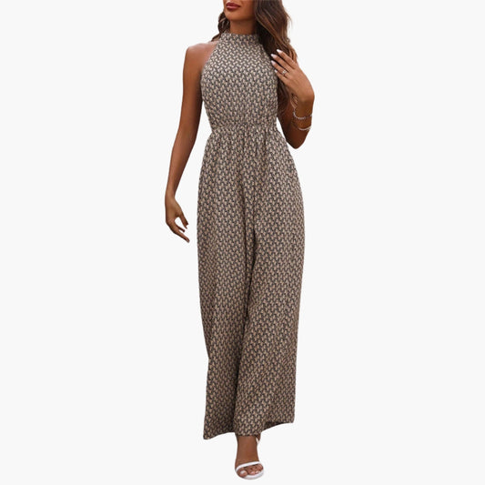 Avery | Women’s Sleeveless High Neck Wide-Leg Jumpsuit