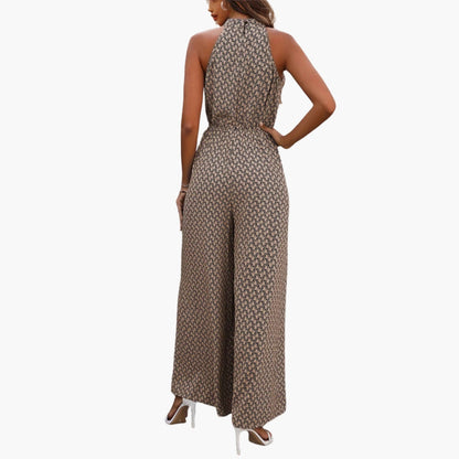 Avery | Women’s Sleeveless High Neck Wide-Leg Jumpsuit