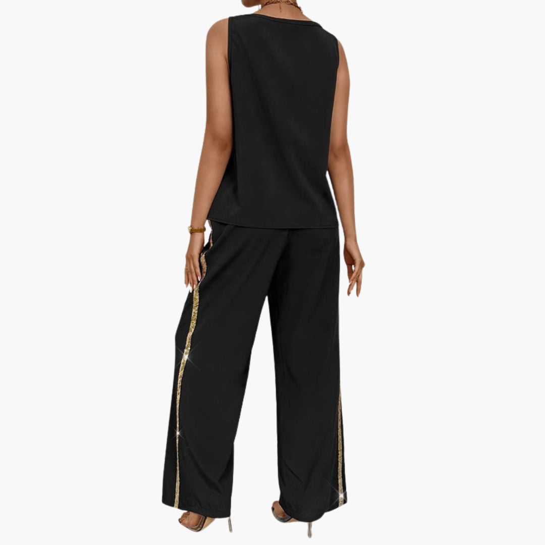 Danica | Women’s Sleeveless V-Neck Wide-Leg Jumpsuit