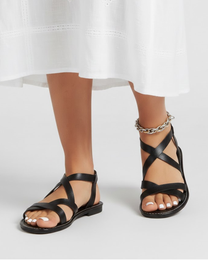 Dhalia | Women’s Crisscross Strap Flat Sandals