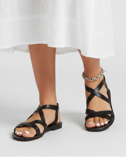 Dhalia | Women’s Crisscross Strap Flat Sandals