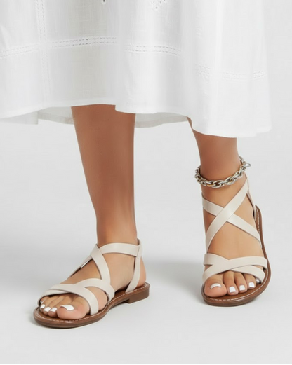 Dhalia | Women’s Crisscross Strap Flat Sandals