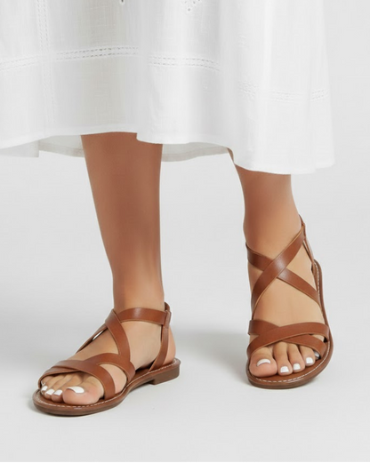 Dhalia | Women’s Crisscross Strap Flat Sandals
