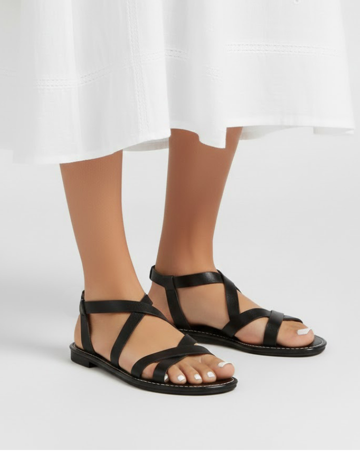 Dhalia | Women’s Crisscross Strap Flat Sandals