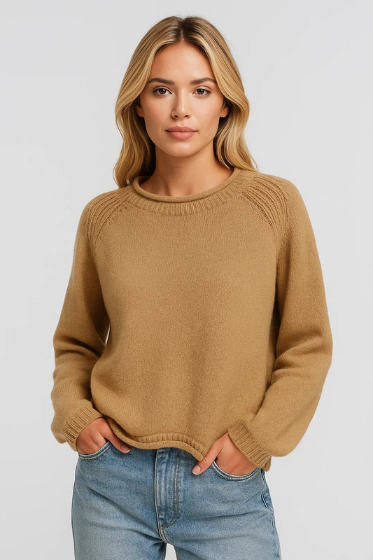 Patricia | Women’s Comcy Soft Round-Neck Knit Sweater