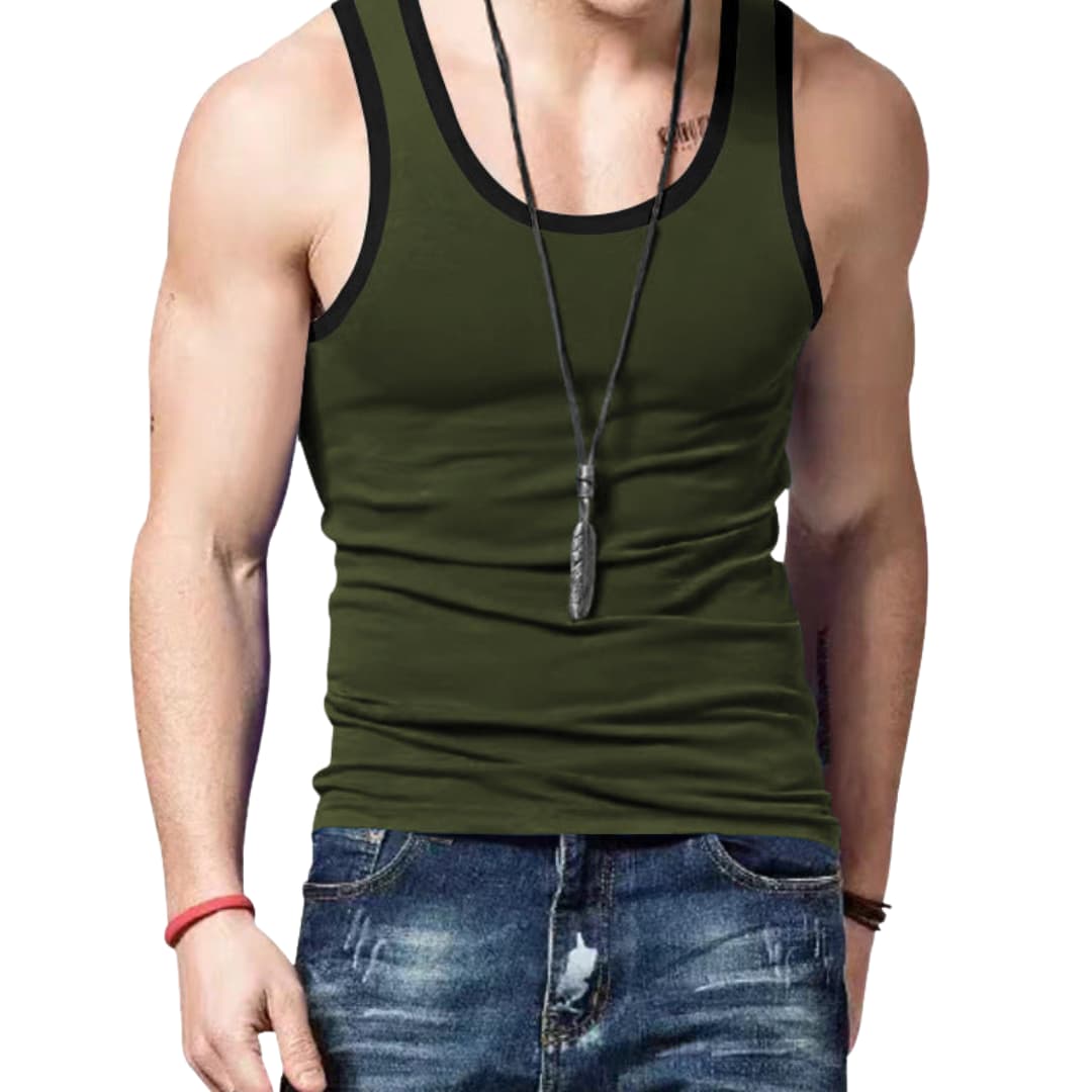 Tyson | Men’s Contrast Trim Racerback Tank Top