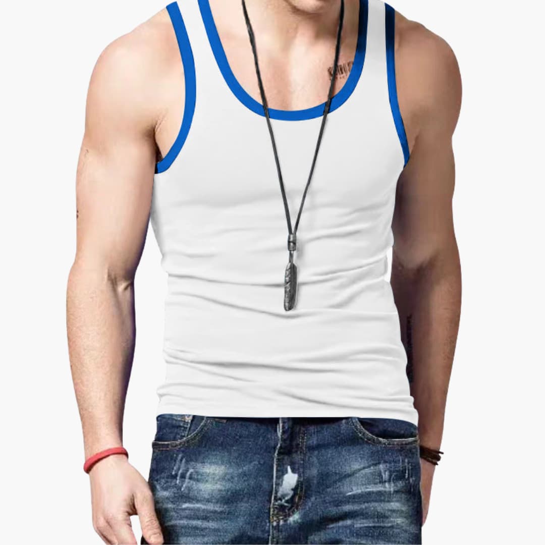 Tyson | Men’s Contrast Trim Racerback Tank Top