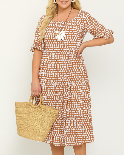 Margery | Women’s Elegant Printed Spring Midi Dress