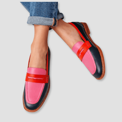 Sheyne | Women’s Colorblock Penny Loafers