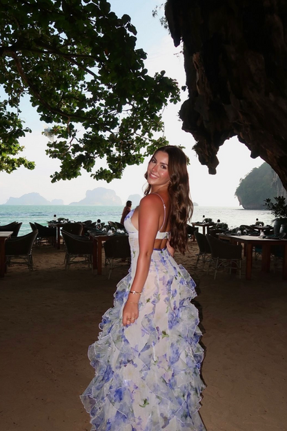 Juliana | Women’s Summer Floral Cut-Out Maxi Dress