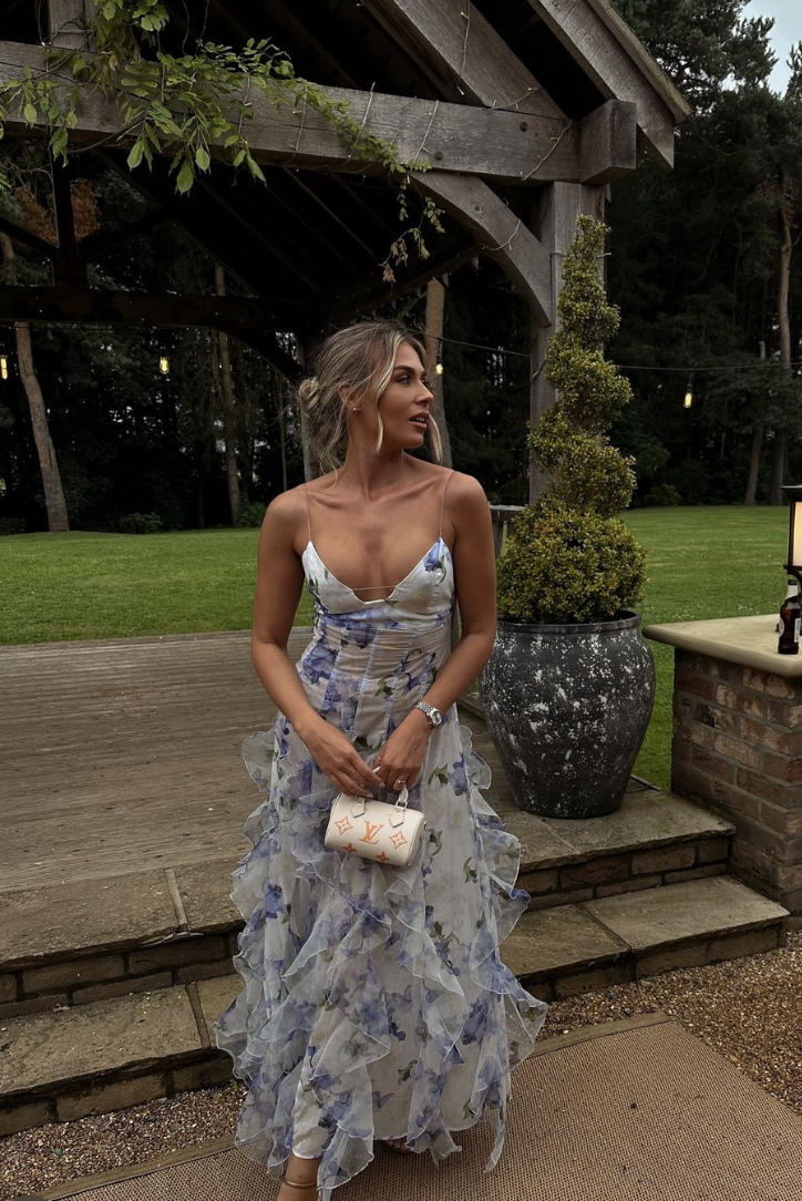 Juliana | Women’s Summer Floral Cut-Out Maxi Dress