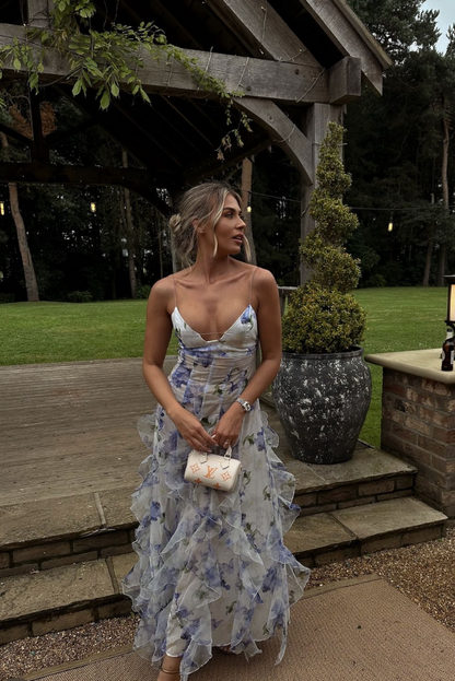 Juliana | Women’s Summer Floral Cut-Out Maxi Dress
