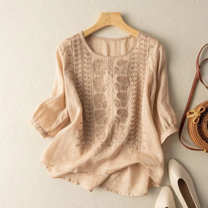 Opal | Women’s Chic Summer Lace-Panel Blouse