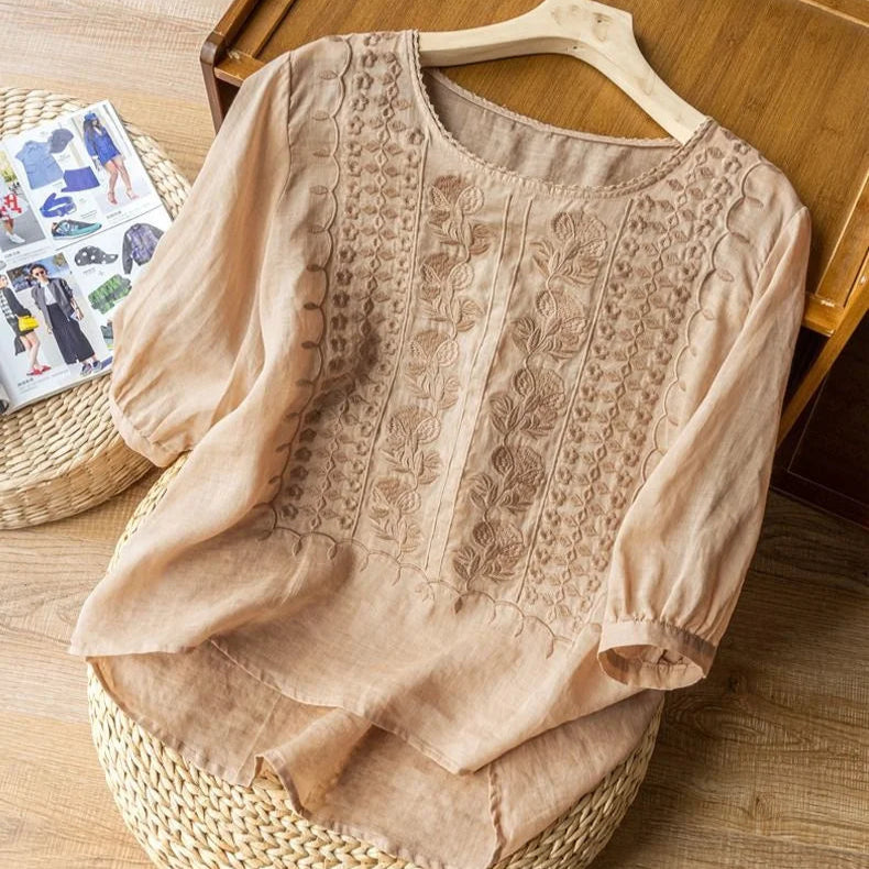 Opal | Women’s Chic Summer Lace-Panel Blouse