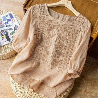Opal | Women’s Chic Summer Lace-Panel Blouse