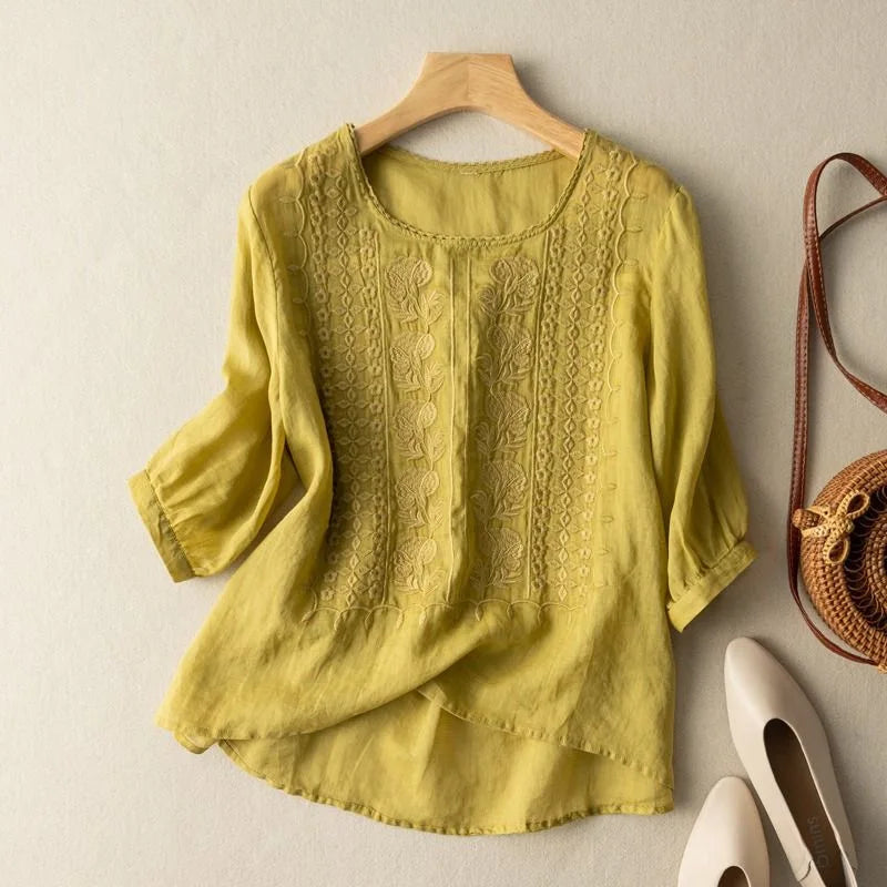 Opal | Women’s Chic Summer Lace-Panel Blouse