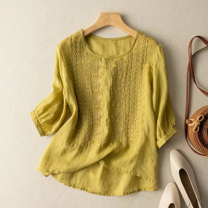 Opal | Women’s Chic Summer Lace-Panel Blouse