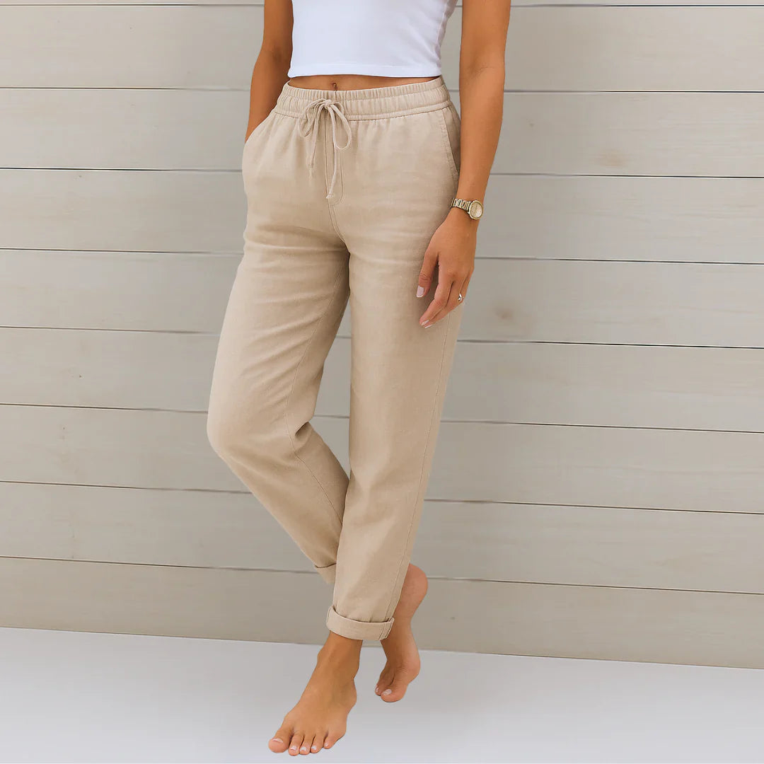 Winola | Women’s Linen Stretch Relaxed Trousers