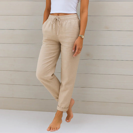 Winola | Women’s Linen Stretch Relaxed Trousers
