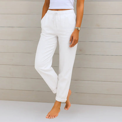 Winola | Women’s Linen Stretch Relaxed Trousers