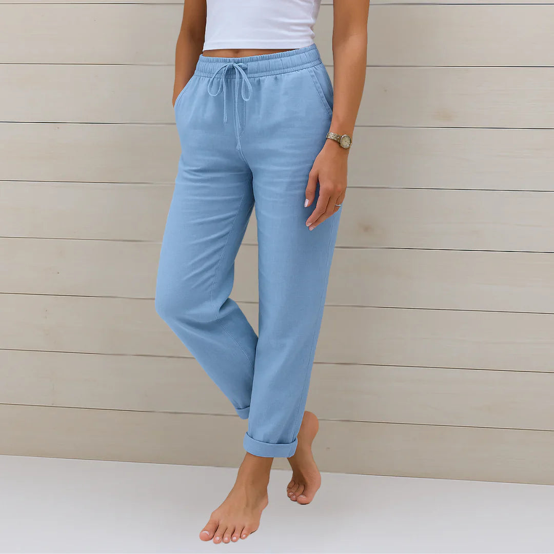 Winola | Women’s Linen Stretch Relaxed Trousers