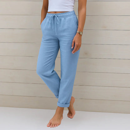 Winola | Women’s Linen Stretch Relaxed Trousers