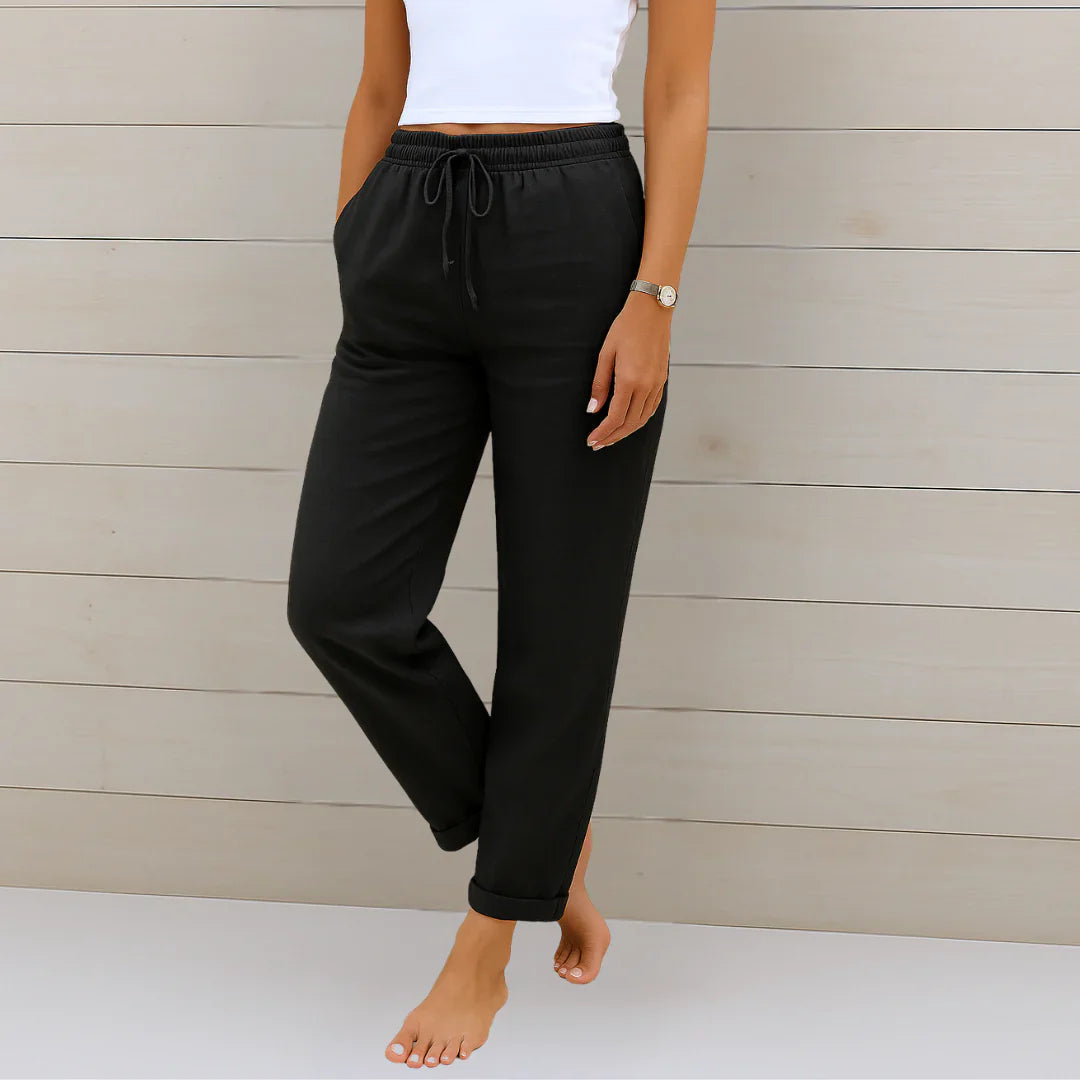 Winola | Women’s Linen Stretch Relaxed Trousers