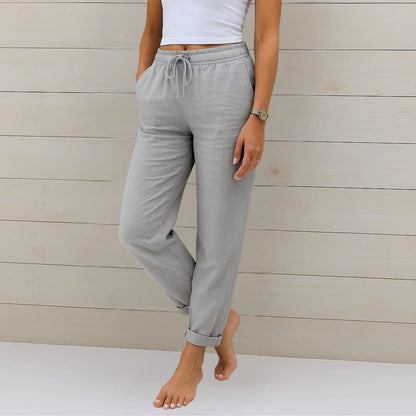 Winola | Women’s Linen Stretch Relaxed Trousers