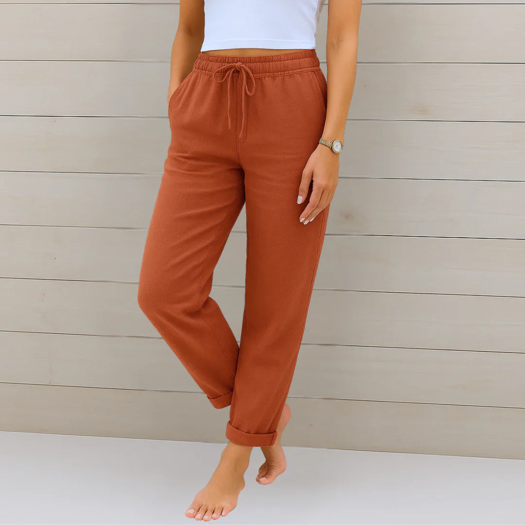 Winola | Women’s Linen Stretch Relaxed Trousers