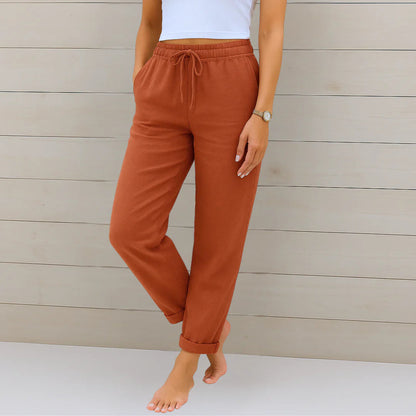 Winola | Women’s Linen Stretch Relaxed Trousers