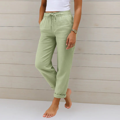 Winola | Women’s Linen Stretch Relaxed Trousers