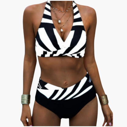 Kira | Women’s Halter Neck Two-Piece Bikini Set with Adjustable Straps