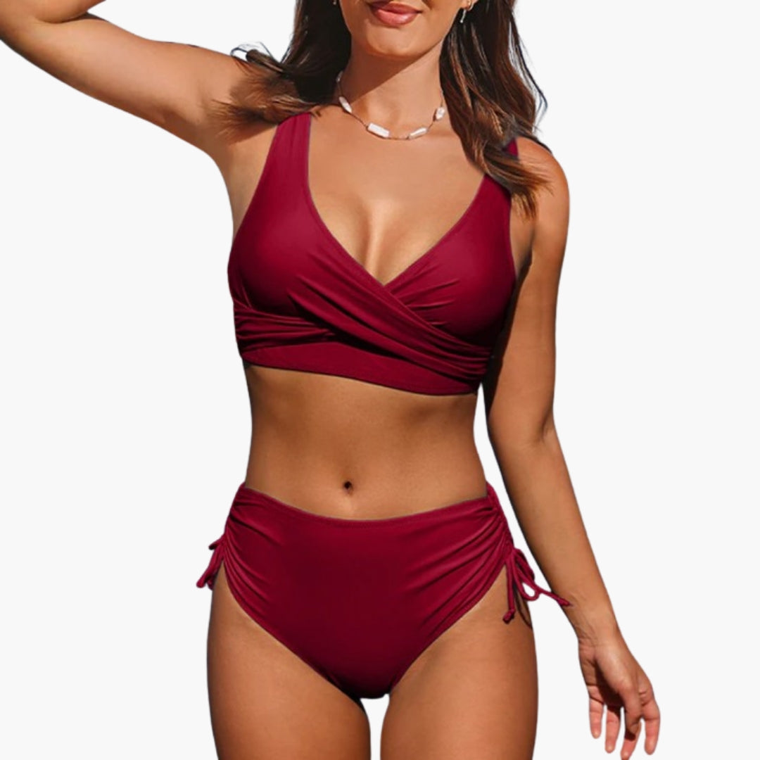 Kendall | Women’s Triangle Top Two-Piece Bikini Set with Adjustable Bottom